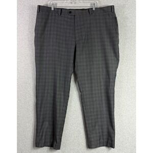 Indochino pants mens 42 x 29 gray plaid dress suit